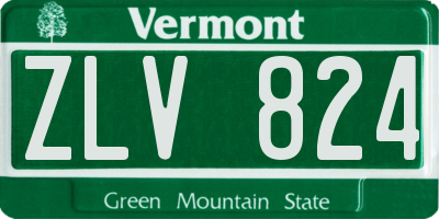 VT license plate ZLV824