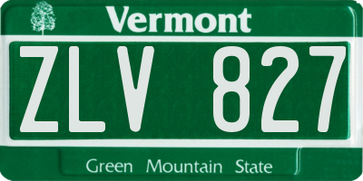 VT license plate ZLV827