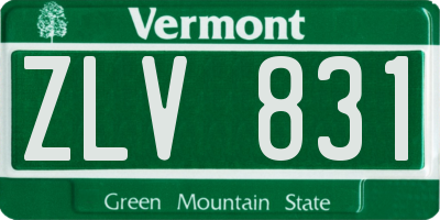 VT license plate ZLV831