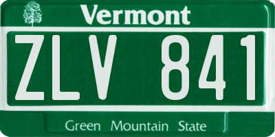VT license plate ZLV841