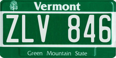 VT license plate ZLV846
