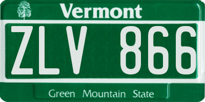 VT license plate ZLV866