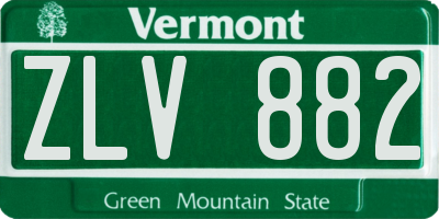VT license plate ZLV882