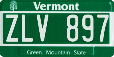 VT license plate ZLV897