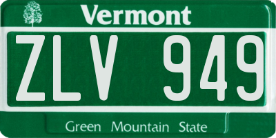 VT license plate ZLV949