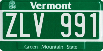 VT license plate ZLV991