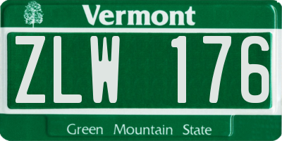 VT license plate ZLW176