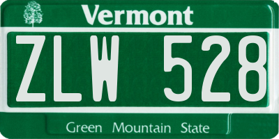 VT license plate ZLW528