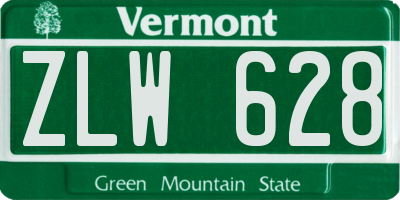 VT license plate ZLW628