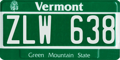 VT license plate ZLW638