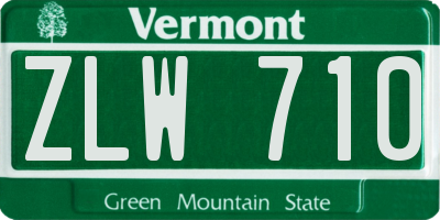 VT license plate ZLW710