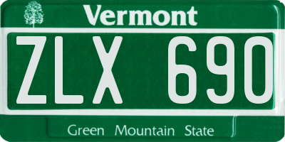 VT license plate ZLX690