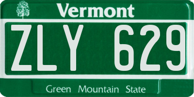 VT license plate ZLY629