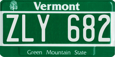 VT license plate ZLY682