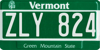VT license plate ZLY824