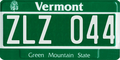 VT license plate ZLZ044