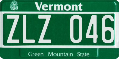 VT license plate ZLZ046