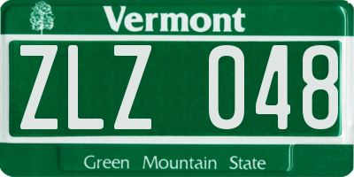 VT license plate ZLZ048
