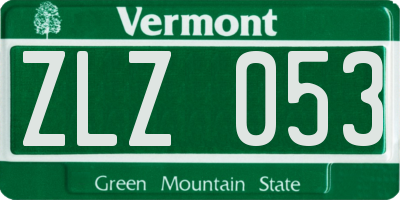 VT license plate ZLZ053