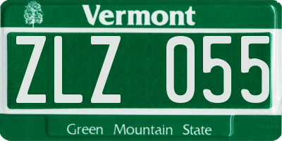 VT license plate ZLZ055