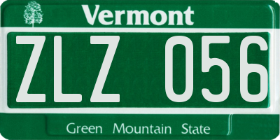 VT license plate ZLZ056