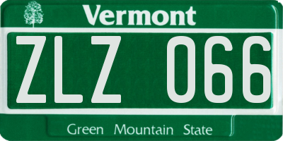 VT license plate ZLZ066