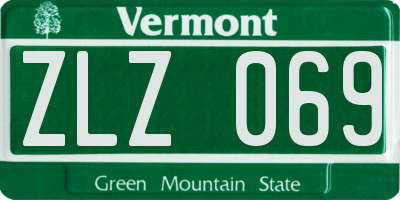VT license plate ZLZ069
