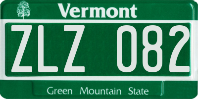 VT license plate ZLZ082