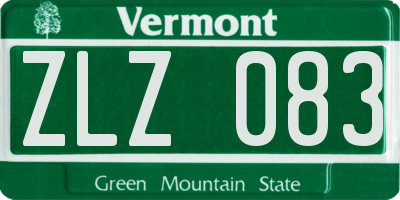 VT license plate ZLZ083