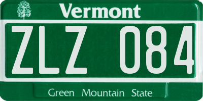 VT license plate ZLZ084