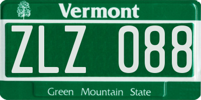 VT license plate ZLZ088