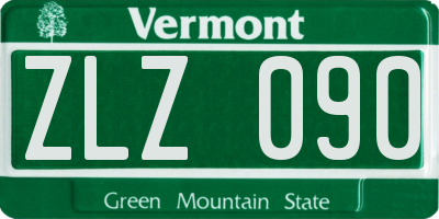 VT license plate ZLZ090