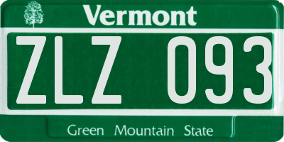 VT license plate ZLZ093