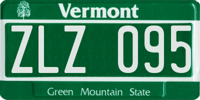 VT license plate ZLZ095
