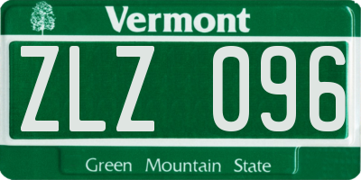 VT license plate ZLZ096