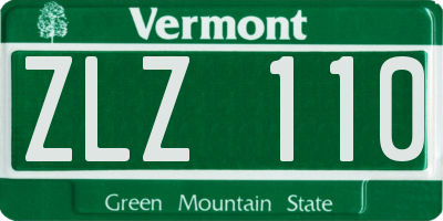 VT license plate ZLZ110
