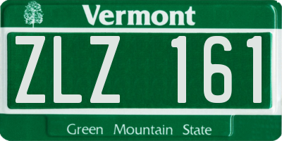 VT license plate ZLZ161