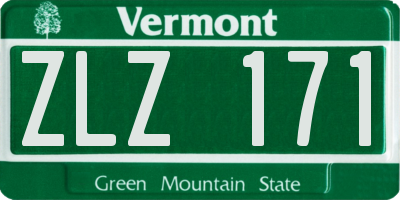 VT license plate ZLZ171