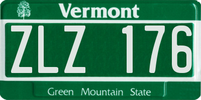 VT license plate ZLZ176