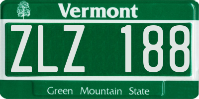 VT license plate ZLZ188