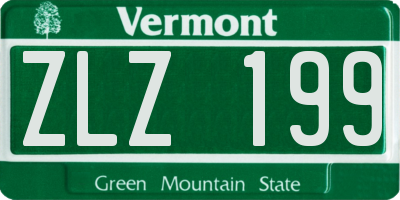 VT license plate ZLZ199
