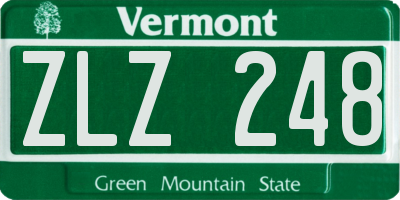 VT license plate ZLZ248