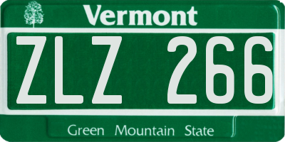 VT license plate ZLZ266