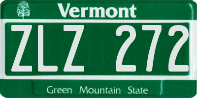 VT license plate ZLZ272