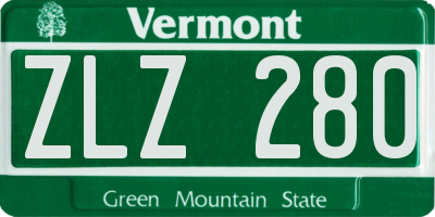 VT license plate ZLZ280