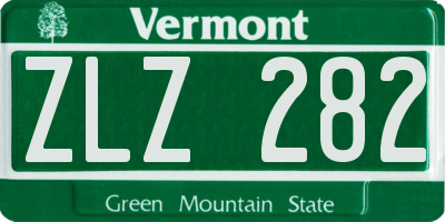 VT license plate ZLZ282