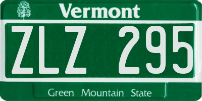 VT license plate ZLZ295