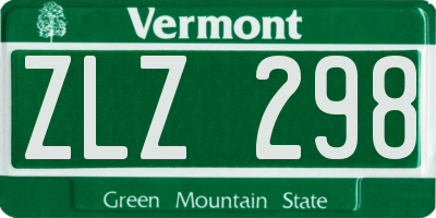 VT license plate ZLZ298