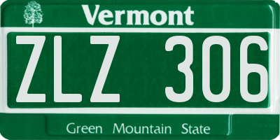 VT license plate ZLZ306