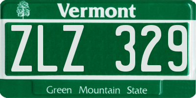VT license plate ZLZ329